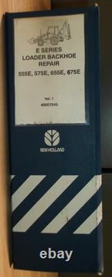 New Holland 555e 575e 655e 675e Backhoe Loader Service Repair Manual Book