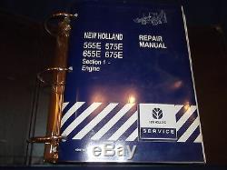 New Holland 555e 575e 655e 675e Backhoe Loader Service Repair Shop Manual Oem