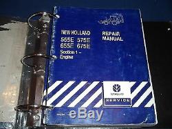 New Holland 555e 575e 655e 675e Backhoe Loader Service Shop Repair Manual Book