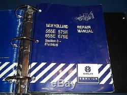 New Holland 555e 575e 655e 675e Backhoe Loader Service Shop Repair Manual Book