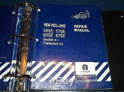 New Holland 555e 575e 655e 675e Backhoe Loader Service Shop Repair Manual Book