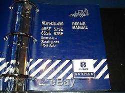 New Holland 555e 575e 655e 675e Backhoe Loader Service Shop Repair Manual Book