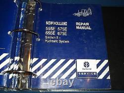 New Holland 555e 575e 655e 675e Backhoe Loader Service Shop Repair Manual Book