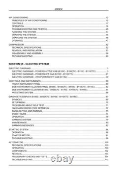 New Holland B100C, B100CLR, B100CTC, B110C, B110CTC, B115C Backhoe Service Manual