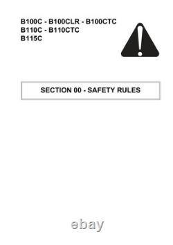 New Holland B100C, B100CLR, B100CTC, B110C, B110CTC, B115C Backhoe Service Manual