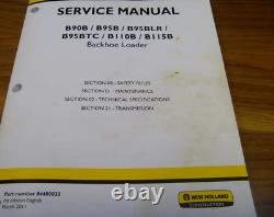 New Holland B110B Backhoe Loader TRANSMISSION SPECS MAINTENANCE Service Manual
