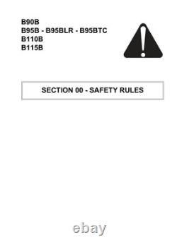New Holland B90B, B95B, B95BLR, B95BTC, B110B, B115B Backhoe Loader Service Manual