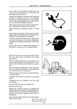 New Holland B90B, B95B, B95BLR, B95BTC, B110B, B115B Backhoe Loader Service Manual