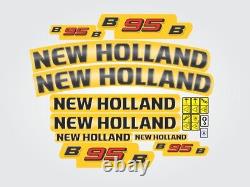 New Holland B95B Backhoe Loader Decals / Stickers Compatible Complete Set / Kit