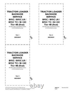 New Holland B95C, B95C LR, B95C TC, B110C Tier 4B Tractor Backhoe Service Manual