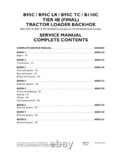 New Holland B95C, B95C LR, B95C TC, B110C Tier 4B Tractor Backhoe Service Manual