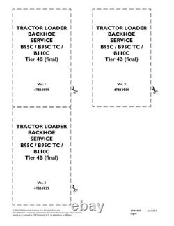 New Holland B95C, B95C TC, B110C Tier 4B Tractor Loader Backhoe Service Manual