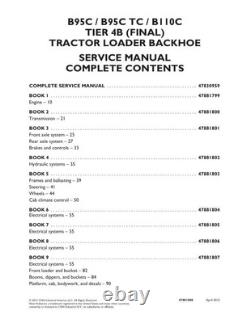 New Holland B95C, B95C TC, B110C Tier 4B Tractor Loader Backhoe Service Manual