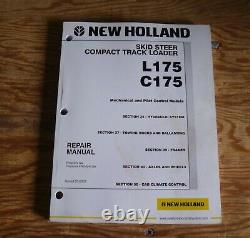 New Holland C175 Compact Track Loader Hydraulic Sys Axle Service Repair Manual
