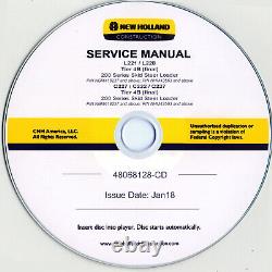 New Holland C227 C232 C237 Tier 4B Compact Track Loader Service Manual CD NGM