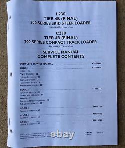 New Holland Construction L230 C238 Skid Steer Tier 4B Repair Service Manuals