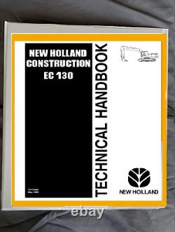 New Holland EC-130 excavator printed service manual & binder free ship