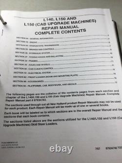 New Holland L140, L150, And L150 (Cab Upgrade) Skid Steer Loader Service Manual