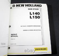 New Holland L140 L150 Skid Steer Loader Service Shop Repair Manual and Operators