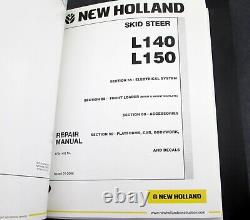 New Holland L140 L150 Skid Steer Loader Service Shop Repair Manual and Operators