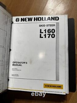 New Holland L160 L170 Skid Steer Factory Repair & Operators Manual