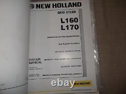New Holland L160 L170 Skid Steer Loader Service Shop Repair & Parts Book Manual