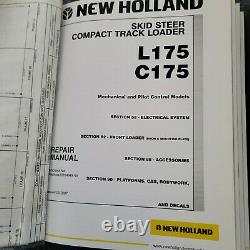 New Holland L175, C175 Skid Steer Track Loader Service Repair Manual Set OEM