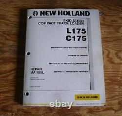 New Holland L175 Skid Steer Loader Transmission Brakes Service Repair Manual