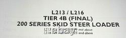 New Holland L213 & L216 Tier 4B Skid Steer Loader Service Manual OEM! NOS! 4/14
