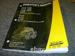 New Holland L218 L230 L220 200 Series Skid Steer Loader Owner Operator Manual xz