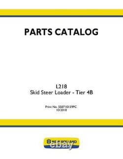 New Holland L218 Skid Steer Loader Tier 4b Parts Catalog