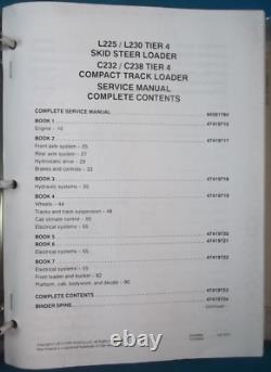 New Holland L225 L230 C232 C238 Skid Steer Service Shop Repair Manual 2 Vol Set