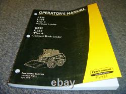 New Holland L225 L230 Tier 4 Skid Steer Loader Owner Operator Manual 84475623 xz