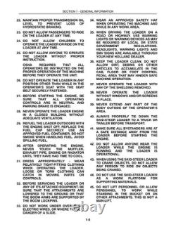 New Holland L250, L255 Skid Steer Loader Service Manual Repair Shop Book