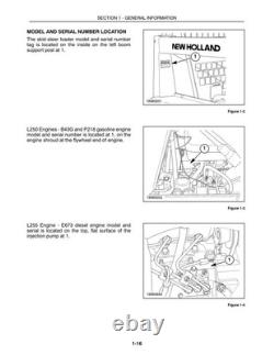 New Holland L250, L255 Skid Steer Loader Service Manual Repair Shop Book