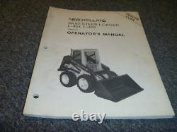 New Holland L454 L455 Skid Steer Loader Owner Operator Manual User Guide xz