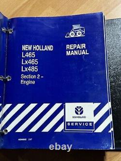 New Holland L465 LX465 LX485 Skid Steer Service Repair Manual Set