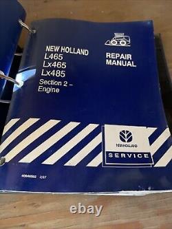 New Holland L465 LX465 LX485 Skid Steer Service Repair Manual Set