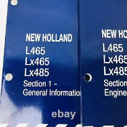 New Holland L465 Lx465 Lx485 Skid Steer Loader Service Repair Manual Set