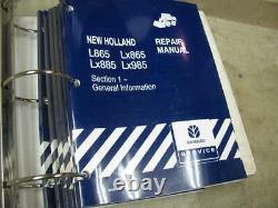 New Holland L865 LX865 LX885 LX985 Skid Steer Loader Service Manual Set