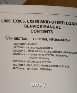 New Holland L865 LX865 LX885 Skid Steer Complete Genuine Service Repair Manual