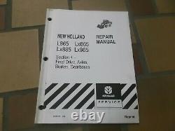 New Holland L865 LX865 Skid Steer Loader Axles Brakes Shop Service Repair Manual