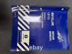 New Holland LB 115 Repair Manuals, set of different items. 7 Books