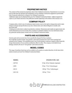 New Holland LB75. B, LB90, LB110, LB115. B Tractor Loader Backhoe Service Manual