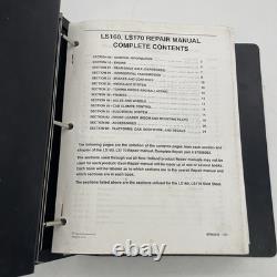 New Holland LS160 LS170 Skid Steer Loader Service Repair Manual Ring Binder