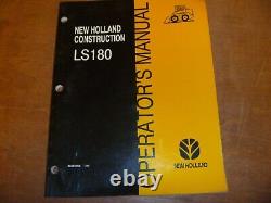 New Holland LS180 Skid Steer Loader Owner Operator Manual 86587058