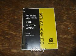 New Holland LV80 Tractor Loader Mounted Equipment Shop Service Repair Manual