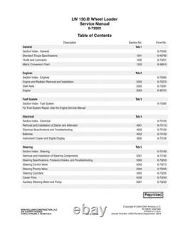New Holland LW 130. B Wheel Loader Service Manual Repair Shop Book