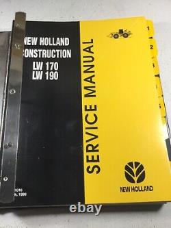 New Holland LW170, LW190 Wheel Loader Repair, Service Manual