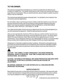 New Holland LW170, LW190 Wheel Loader Service Manual Repair Shop Book